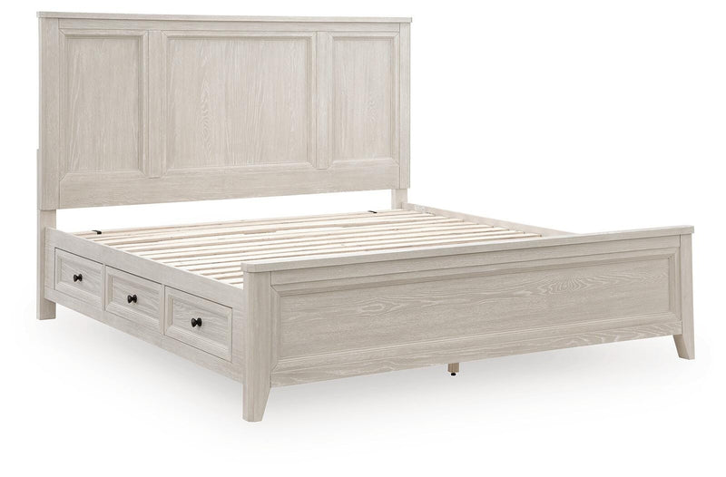 Darbonton Dove White California King Panel Storage Bed - PCB853B5