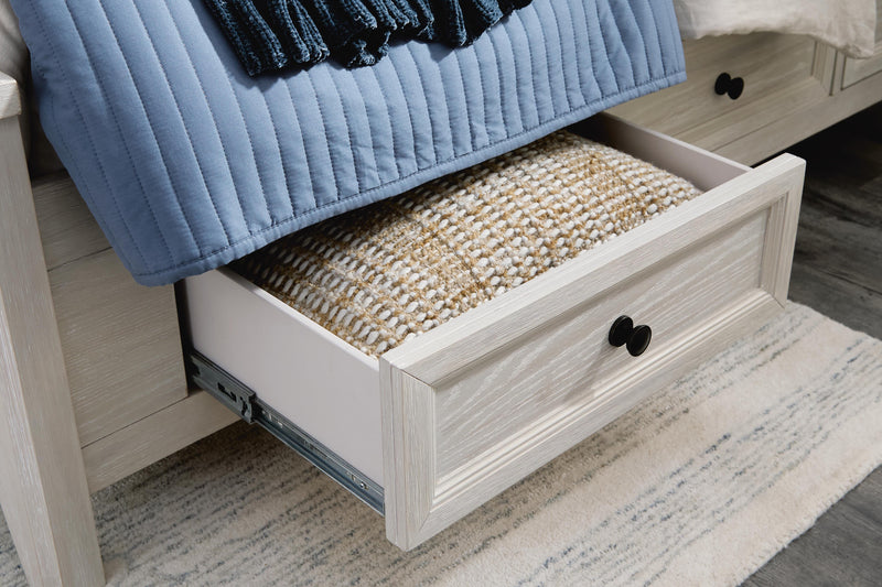Darbonton Dove White California King Panel Storage Bed - PCB853B5