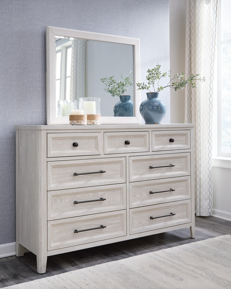Darbonton Dove White Dresser and Mirror - PCB853B1