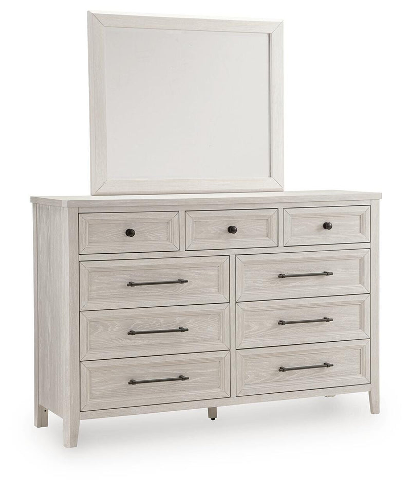Darbonton Dove White Dresser and Mirror - PCB853B1