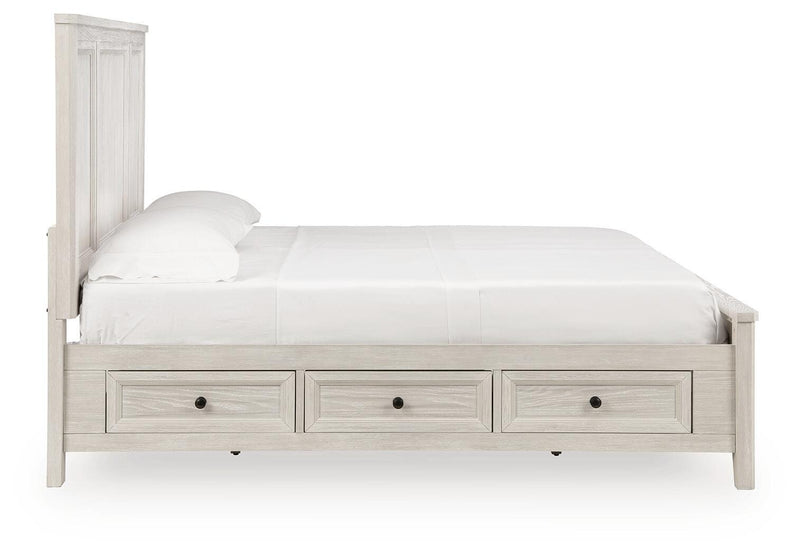 Darbonton Dove White King Panel Storage Bed - PCB853B4