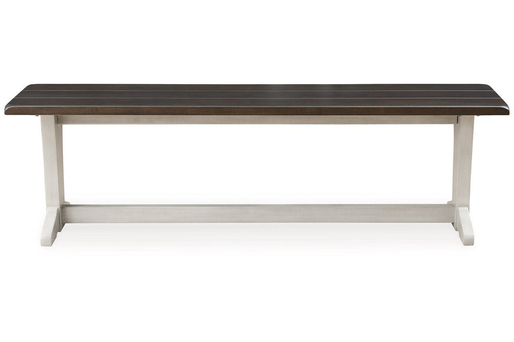 Darborn Gray/Brown Dining Table, 4 Chairs and Bench - Gate FurnitureDining Room Set