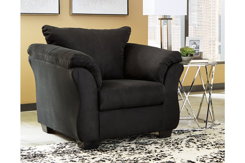 Darcy Black Chair - Lara FurnitureAccent Chair