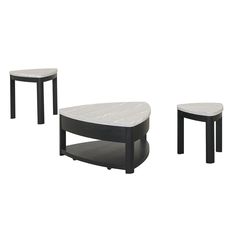 Darcy - Black Coffee Table with 2PC Nesting End Table Set - T135-3PC-Set
