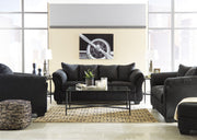 Darcy Black Living Room Set - Lara FurnitureLiving Room Set