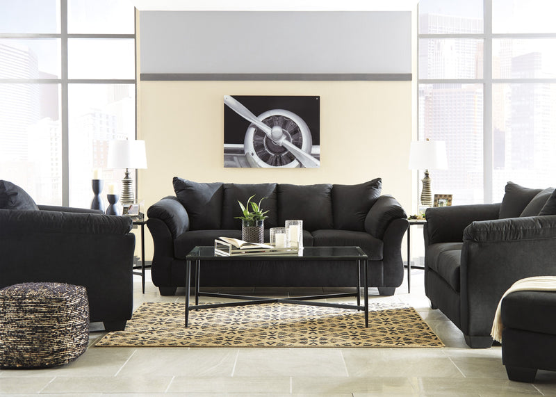Darcy Black Living Room Set - Lara FurnitureLiving Room Set