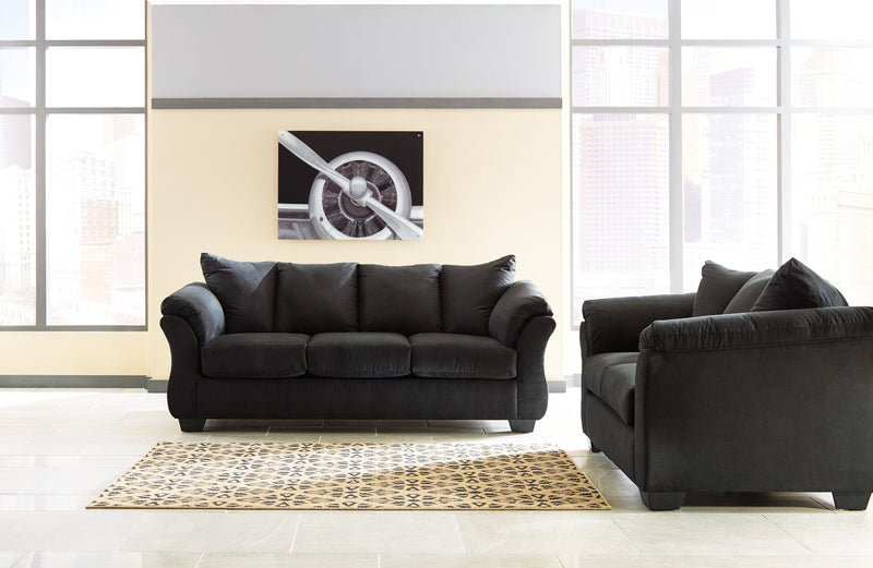 Darcy Black Living Room Set - Lara FurnitureLiving Room Set