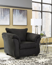 Darcy Black Living Room Set - Lara FurnitureLiving Room Set