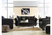 Darcy Black Loveseat - Lara FurnitureLoveseat