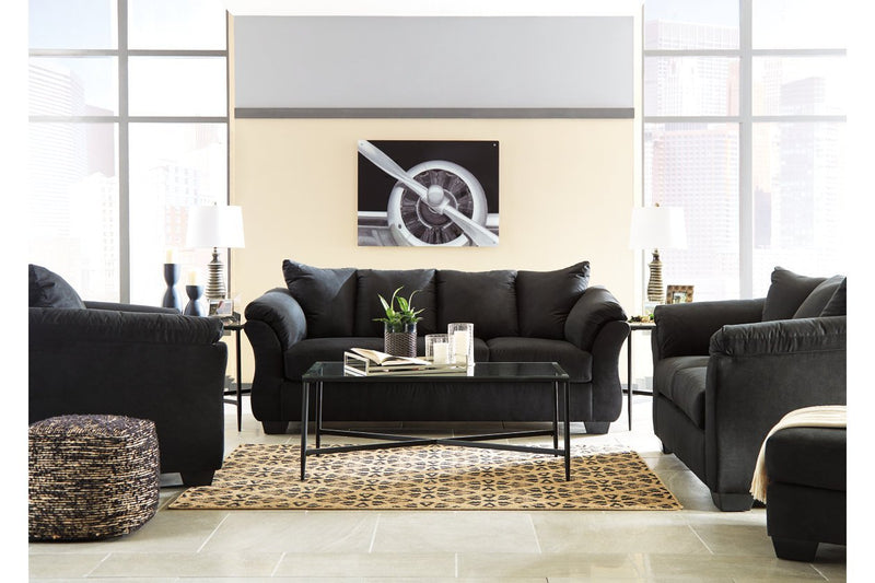 Darcy Black Loveseat - Lara FurnitureLoveseat