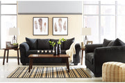 Darcy Black Loveseat - Lara FurnitureLoveseat