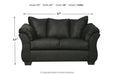 Darcy Black Loveseat - Gate FurnitureLoveseat