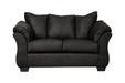 Darcy Black Loveseat - Gate FurnitureLoveseat