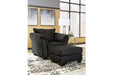 Darcy Black Ottoman - Gate FurnitureOttoman