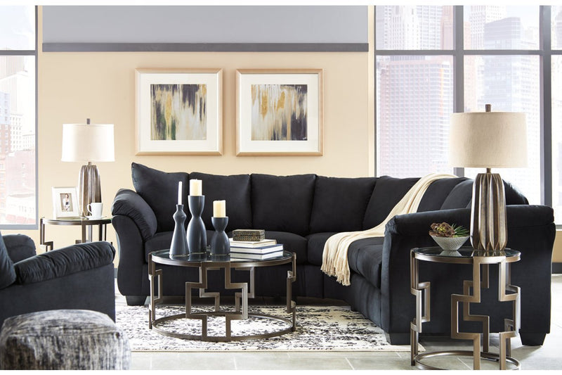 Darcy Black Recliner - Lara FurnitureRecliner