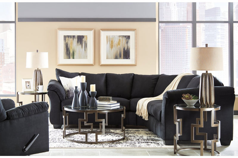 Darcy Black Recliner - Lara FurnitureRecliner