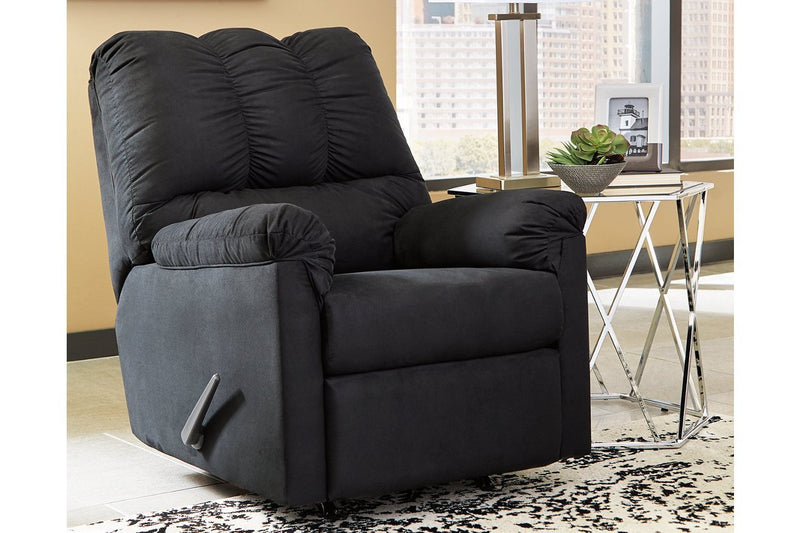 Darcy Black Recliner - Lara FurnitureRecliner