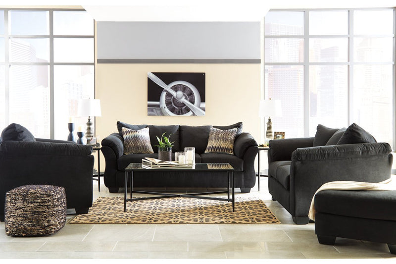 Darcy Black Sofa - Lara FurnitureSofa