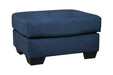Darcy Blue Ottoman - Gate FurnitureOttoman