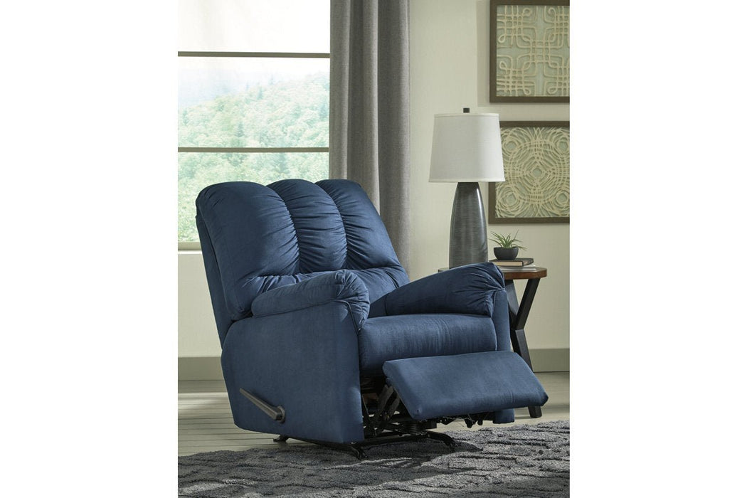 Darcy Blue Recliner - Gate FurnitureRecliner