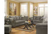Darcy Cobblestone Ottoman - Lara FurnitureOttoman