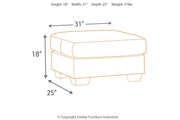 Darcy Cobblestone Ottoman - Lara FurnitureOttoman