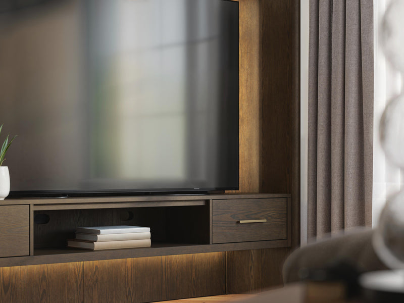 Darimore Burnished Brown TV Wall Console - W984W1