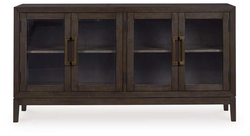 Dark Brown Burkhaus Counter Height Dining Table and 6 Barstools with Storage - PKG019512