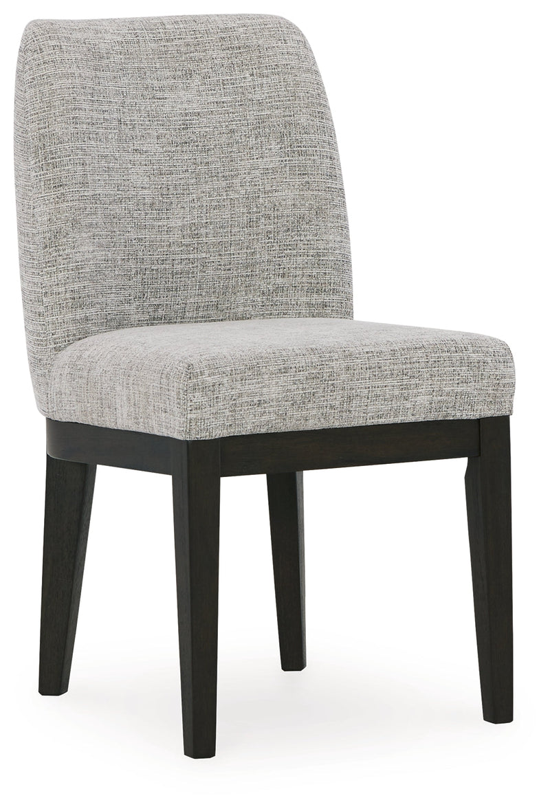 Burkhaus Dark Brown Dining Table and 6 Side Chairs from Ashley - Lara Furniture