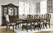 Maylee Dark Brown Dining Table and 10 Chairs - Lara FurnitureDining Room Set