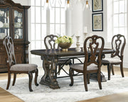 [EXCLUSIVE] Maylee Dark Brown Dining Table and 4 Chairs - Lara FurnitureDining Room Set