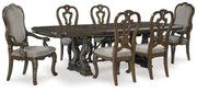 [EXCLUSIVE] Maylee Dark Brown Dining Table and 6 Chairs - Lara FurnitureDining Room Set