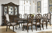 [EXCLUSIVE] Maylee Dark Brown Dining Table and 8 Chairs - Lara FurnitureDining Room Set