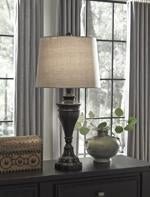 Darlita Bronze Finish Table Lamp (Set of 2) - Lara FurnitureTable Lamp Pair