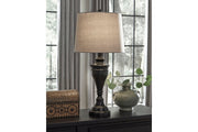 Darlita Bronze Finish Table Lamp (Set of 2) - Lara FurnitureTable Lamp Pair
