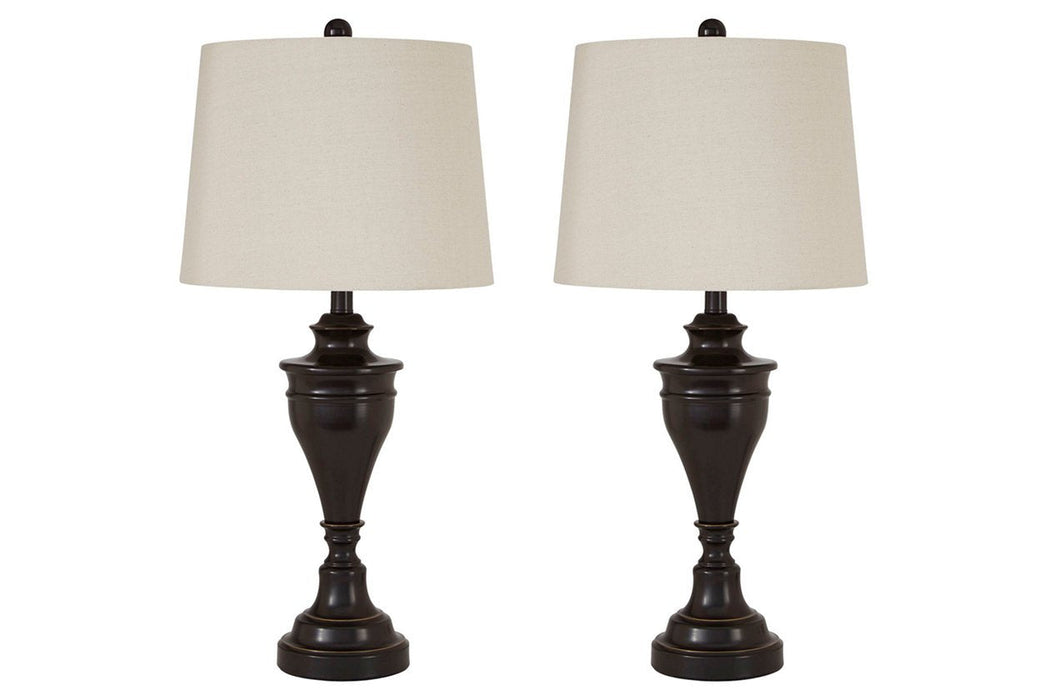 Darlita Bronze Finish Table Lamp (Set of 2) - Gate FurnitureTable Lamp Pair