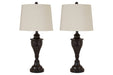 Darlita Bronze Finish Table Lamp (Set of 2) - Gate FurnitureTable Lamp Pair