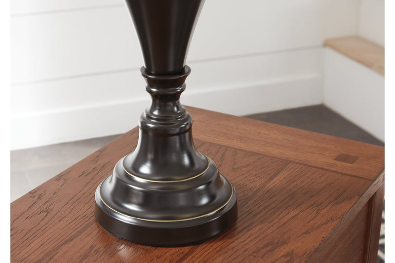 Darlita Bronze Finish Table Lamp (Set of 2) - Lara FurnitureTable Lamp Pair