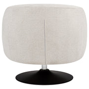 Dave Upholstered Barrel Back Swivel Club Chair Beige - 905739