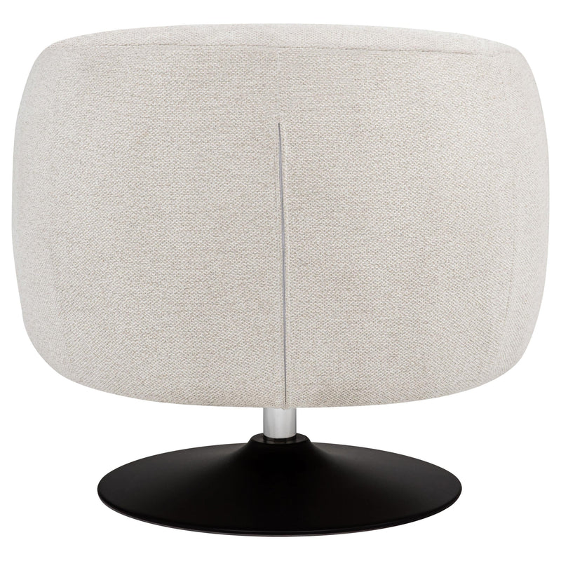 Dave Upholstered Barrel Back Swivel Club Chair Beige - 905739