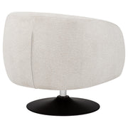 Dave Upholstered Barrel Back Swivel Club Chair Beige - 905739