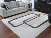 Davismour Ivory/Taupe/Charcoal 7'8" x 10' Area Rug - R407561