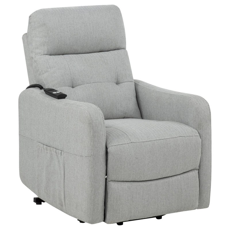 Dayes Upholstered Power Lift Recliner Chair Light Grey - 600130P