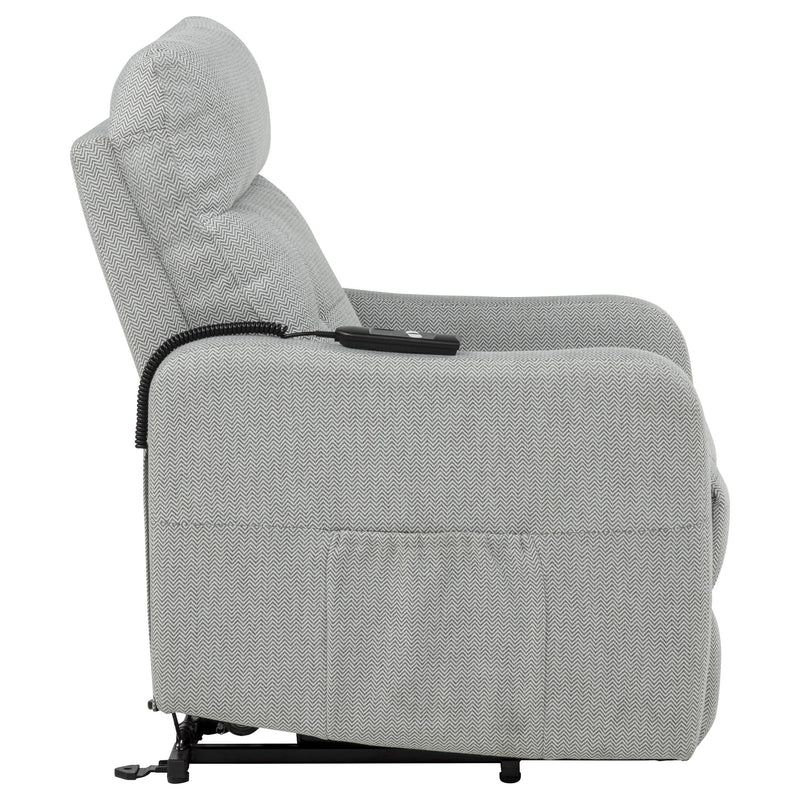 Dayes Upholstered Power Lift Recliner Chair Light Grey - 600130P