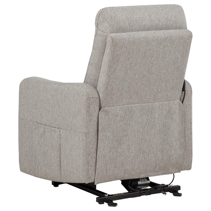 Dayes Upholstered Power Lift Recliner Chair Taupe - 600131P