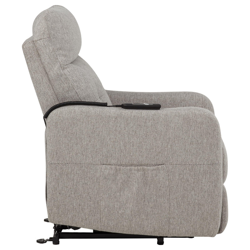 Dayes Upholstered Power Lift Recliner Chair Taupe - 600131P