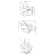 Dayes Upholstered Power Lift Recliner Chair Taupe - 600131P