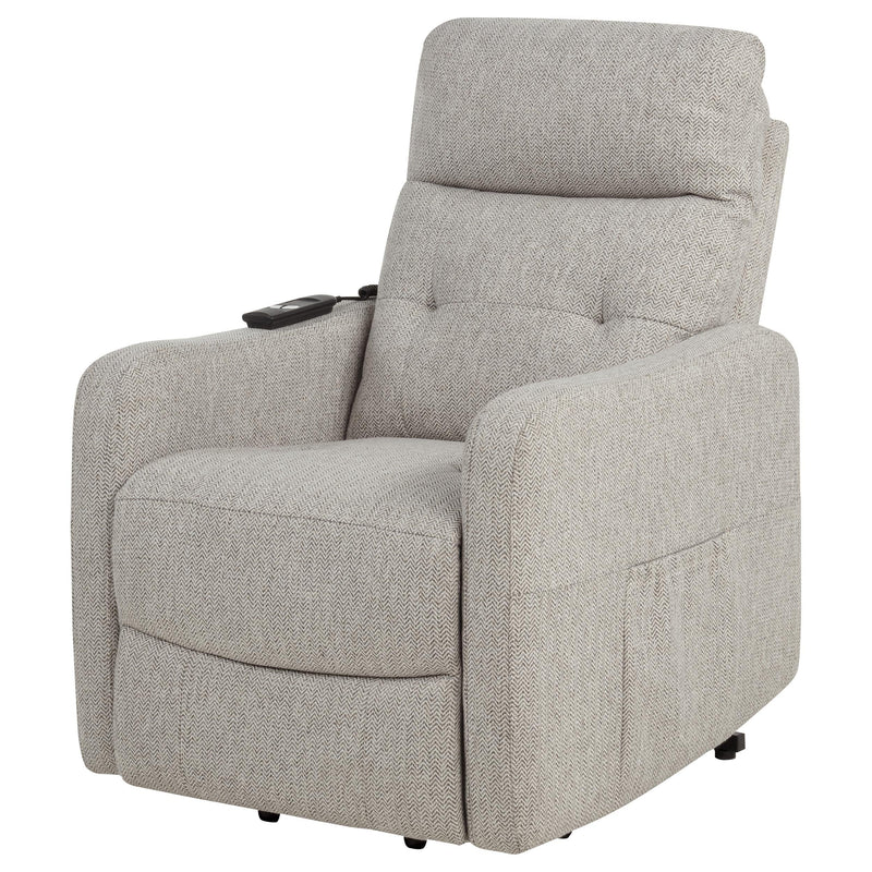 Dayes Upholstered Power Lift Recliner Chair Taupe - 600131P