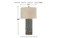 Dayo Gray/Gold Finish Table Lamp - Gate FurnitureTable Lamp