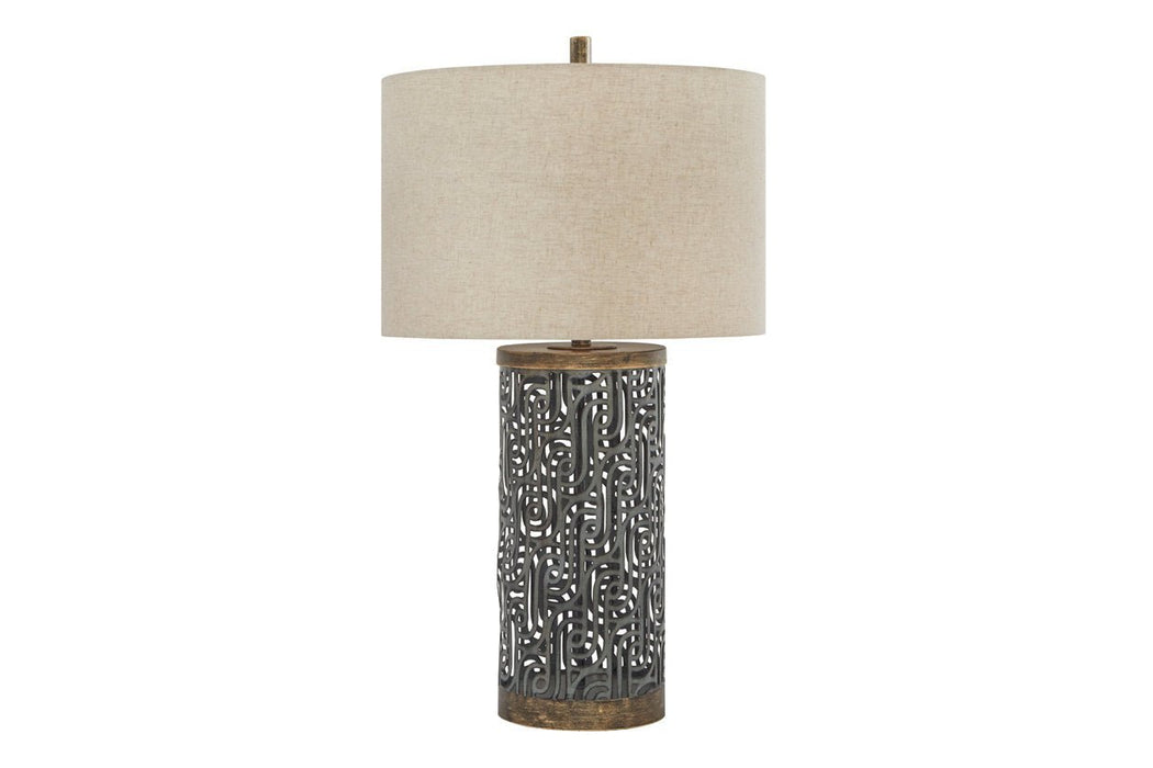 Dayo Gray/Gold Finish Table Lamp - Gate FurnitureTable Lamp